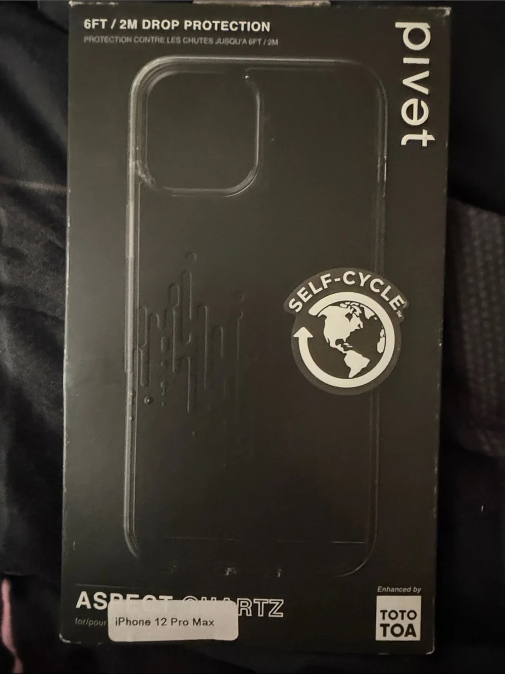 Aspect Quartz Clear Phone Case for iPhone 12 Pro Max - Black